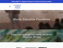 Tablet Screenshot of marineeducationfoundation.org